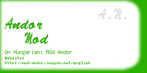 andor mod business card