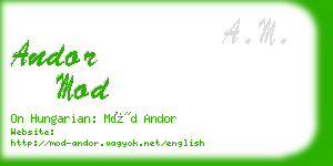 andor mod business card